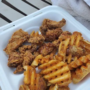 waffles, food