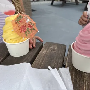 Pineapple and watermelon, big servings!