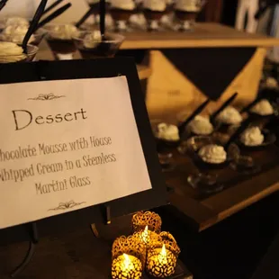 Dessert for our Black and White themed party!