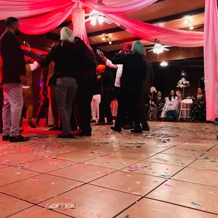 a group of people on a dance floor