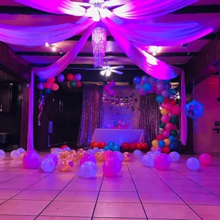 balloons and decorations