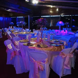 a table set for a formal event