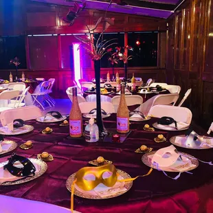 a table set for a party