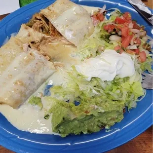 a plate of food on a table
