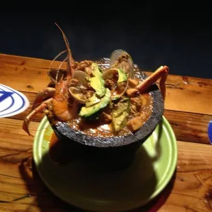 Molcajete Maya! Serving is big! They are not stingy delicios! If you ask for spicy they give you spicy!!