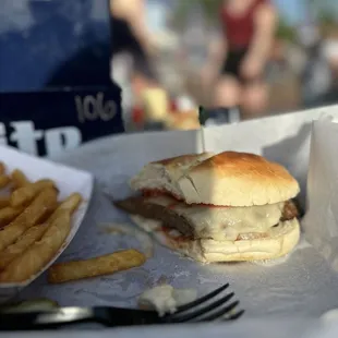 Steak Hoagy...yum...upgrade to fries for a side...very good!