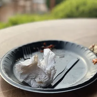 Where the burger was!