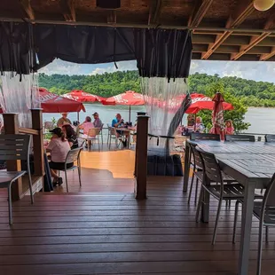 View of river from our table