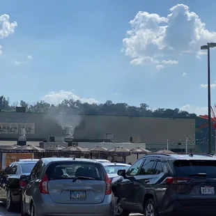 View from the parking lot