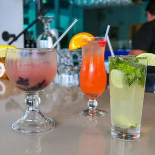 Handmade tropical cocktails