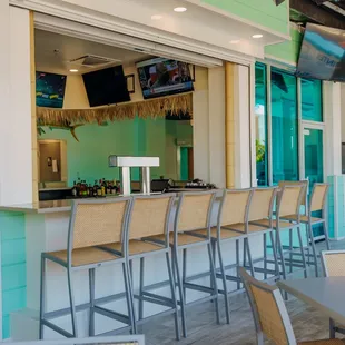 the bar and seating area