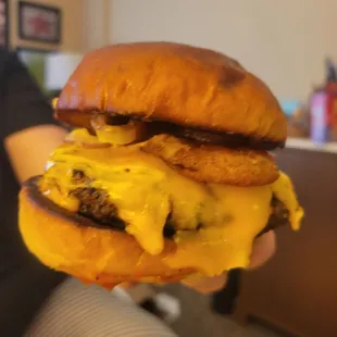 Yumm look at this burger