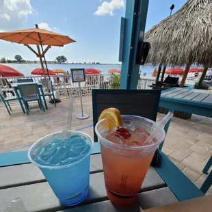 Tropical Drinks, outdoor patio, Cabanas Coastal Grill, Clearwater Beach