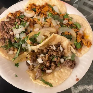 4 tacos a mano (minus a bite :p) $10 total