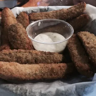 Fried pickles $6