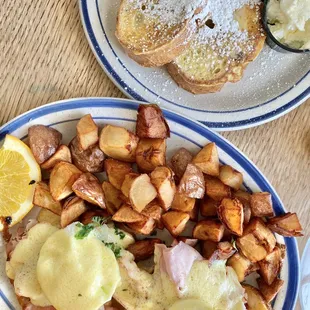 Ham Eggs Benedict &amp; Half Order of French Toast