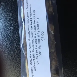 Ingredient in energy bar , really tasty