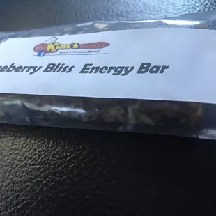 Homemade energy bar