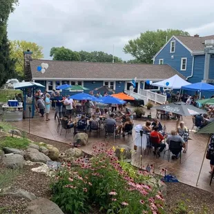 beautiful back patio for cabby's 1 year anniversary party