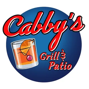 the logo for cabby's grill and patio