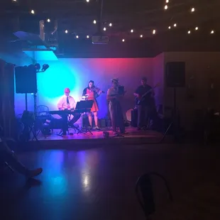 Some live band jammin it out.