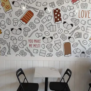 Wall art and some seating