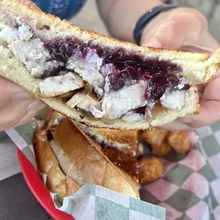 Bourbon Blueberry chicken melt