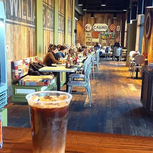 the interior of a coffee shop