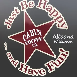 a sign for cabin coffee