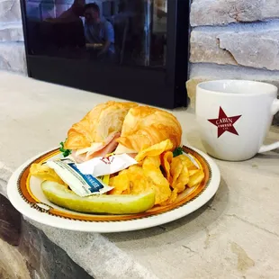 Turkey on butter croissant $6.65