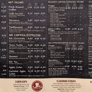 Menu: Drink Options