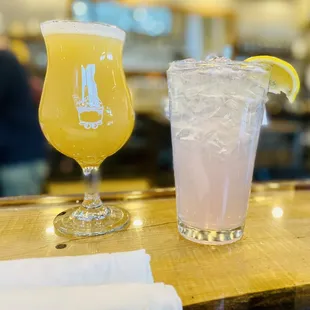 Trail tag Hazy IPA and Lavender Lemonade