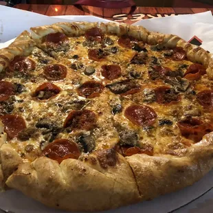 The world famous PMS (pep, mush, sausage)