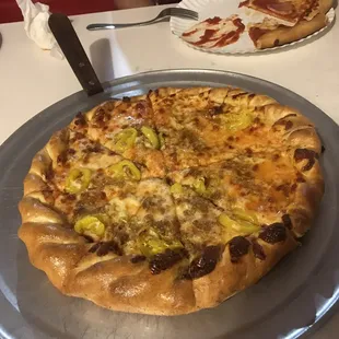 Sausage and banana peppers