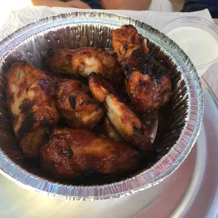 chicken wings and fried chicken, food