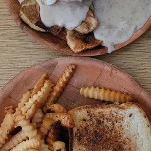 Haystack and shaved steak sandwich