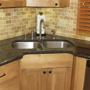 Corner Sink option in this Rock Brook Kitchen