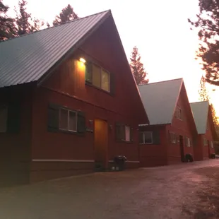 Our row of cabins for the weekend