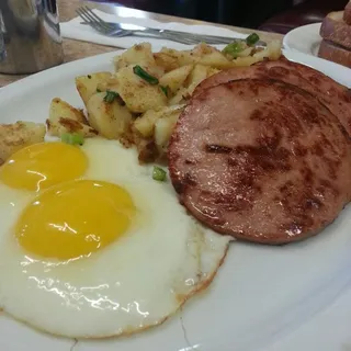 Canadian Bacon and Eggs