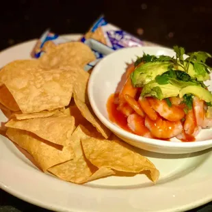 Shrimp cocktail: Mexican style cocktail with onions, cilantro, and avocado. $12.95