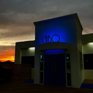 What it looks like as your walking in at sunset