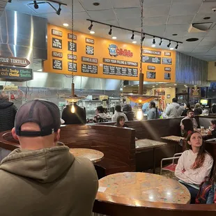 people sitting at tables