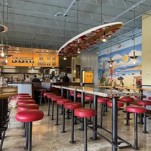 the interior of the restaurant