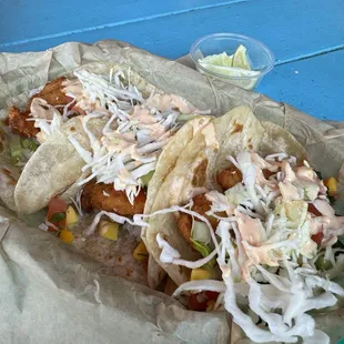 #1 &quot;Just Fish&quot; Baja tacos - three in an order $8.99