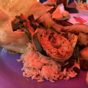 Baja Bowl with Shrimp. ( the shrimp are large ! )