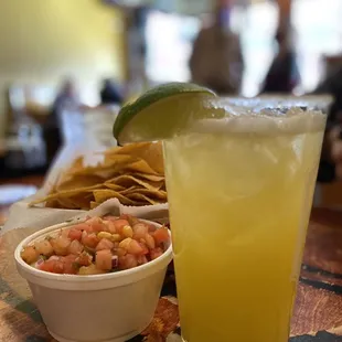 Mango and pineapple margarita