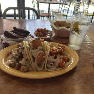 Beer Battered Shrimp Tacos