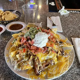 Nacho with carnitas (pork)