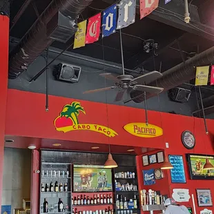 the bar area