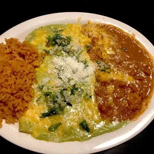Green cheese enchilada